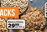 Walnuts Or Pistachios-Per 100g