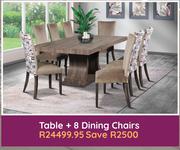Carlton Table + 8 Dining Chairs
