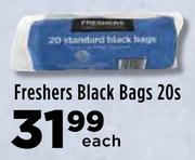 Freshers Black Bags-20's Pack Each