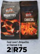Food Lover's Briquettes Or Charcoal-For 2 x 4Kg