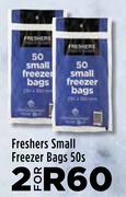 Freshers Small Freezer Bags-For 2 x 50's Pack