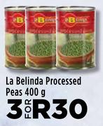 La Belinda Processed Peas-For 3 x 400g