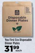 You First Eco Disposable Dinner Plates-Each
