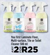 You First Laminate Floor, Multi-Surface, Tile Or Toilet Cleaner-For Any 2 x 500ml