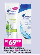 Head & Shoulders Shampoo Or Conditioner Assorted-275ml/400ml Each