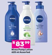 Nivea Pump Lotion Assorted-625ml Each