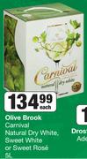 Olive Brook Carnival Natural Dry white, Sweet White Or Sweet Rose- 5L