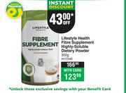 Lifestyle Health Fibre Supplement Highly Soluble Dietry Powder-300g