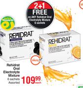 Rehidrat Oral Electrolyte Mixture 6 Sachets Assorted-Each