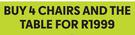GSI 4 Chairs & Table-Both For