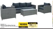 Terrace Leisure Roanne 4 Piece Wicker Patio Set-Per Set