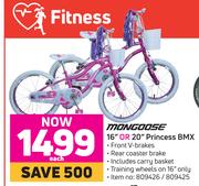 Mongoose 16" Or 20" Princess BMX-Each