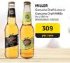 Miller Genunie Draft Lime Or Genuine Draft NRBs-24 x 330ml Per Case