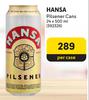 Hansa Pilsener Cans-24 x 500ml Per Case