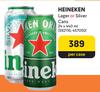 Heineken Lager Or Silver Cans-24 x 440ml Per Case