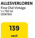 Allesverloren Fine Old Vintage-750ml Each