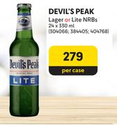 Devil's Peak Lager Or Lite NRBs-24 x 330ml Per Case