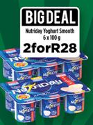 Nutriday Yoghurt Smooth-2 x 6 x 100g