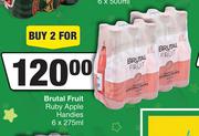 Brutal Fruit Ruby Apple Handies-For 2 x 6 x 275ml