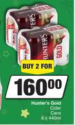 Hunter's Gold Cider Cans-For 2 x 6 x 440ml