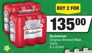 Budweiser Original Brewed Malt Cans-For 2 x 6 x 410ml