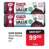 Supa Mama Value Refuse Bags-For 3 x 20's