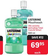 Listerine Mouthwash-500ml Each
