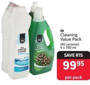 M Cleaning Value Pack 4 x 750ml-Per Pack