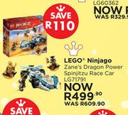Lego Ninjago Zane's Dragon Power Spinjitzu Race Car LG71791