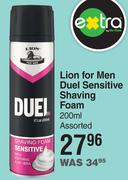 Lion For Men Duel Sensitive Shaving Foam Assorted-200ml