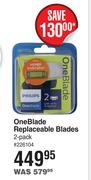 Philips One Blade Replaceable Blades 2 Pack