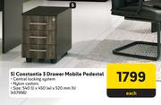 Constantia 3 Drawer Mobile Pedestal