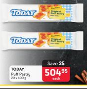 Today Puff Pastry-20 x 400g Each