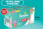 Pampers Ultra Skin Comfort Pants Mega Box Sizes 3-6-Per Pack
