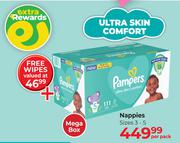 Pampers Ultra Skin Comfort Nappies Mega Box Sizes 3-5-Per Pack