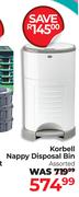 Korbell Nappy Disposal Bin Assorted
