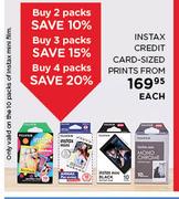Instax Credit Card-Sized Prints-Each