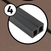 Naterial Composite Joist Black 240 x 5 x 3cm 81503439