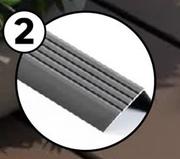 Naterial Aluminium Decking Finishing Profile Dark Grey 240 x 4 x 5.5cm 81503408
