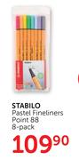Stabilo Pastel Fineliners Point 88 8 Pack