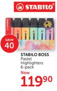 Stabilo Boss Pastel Highlighters 6 Pack