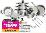 Tissolli 21 Piece Crown Stainless Steel Pot Set-Per Set