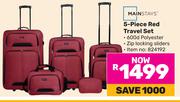 Mainstays 5 Piece Red Travel Set