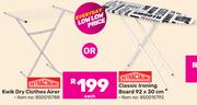 Retractaline Kwik Dry Clothes Dryer Or Retractaline Classic Ironing Board 92 x 30cm-Each