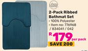 Always Home 2 Pack Ribbed Bathmat Set-Per Pack