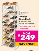 Mainstays 10 Tier Shoe Rack