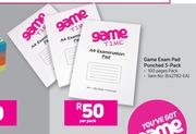 Game Exam Pad Punched 3 Pack-Per Pack