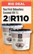You First Odourless Coconut Oil-For 2 x 1L