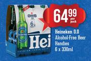 Heineken 0.0 Alcohol Free Beer Handies-6 x 330ml Per Pack