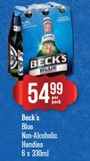 Beck's Blue Non Alcoholic Handies-6 x 330ml Per Pack